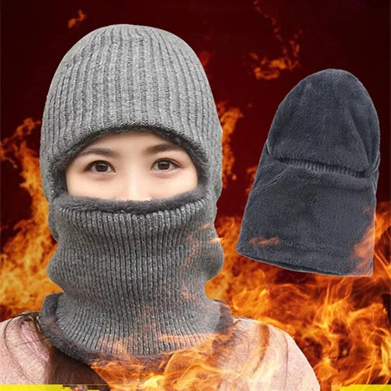 Ski Mask for Men Knitted Full Winter Face Mask 1 Hole Balaclava Ski Hat for Cold Weather Men Women