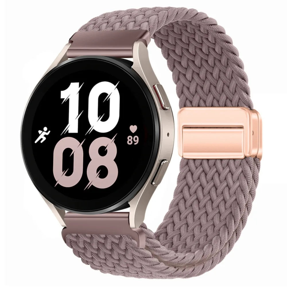 20mm 22mm Magnetic Bracelet for Samsung Galaxy Watch 7/6/Classic/5/4/3 Braided Nylon Strap for Huawei Watch 4/3/GT6 5 4 Pro Band