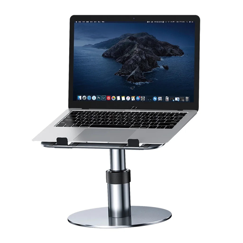 Oatsbasf Metal Laptop Stand Holder Height Adjustable Portable Laptop Table Stand 360° Rotation Desk Reading Holder for 12-17"