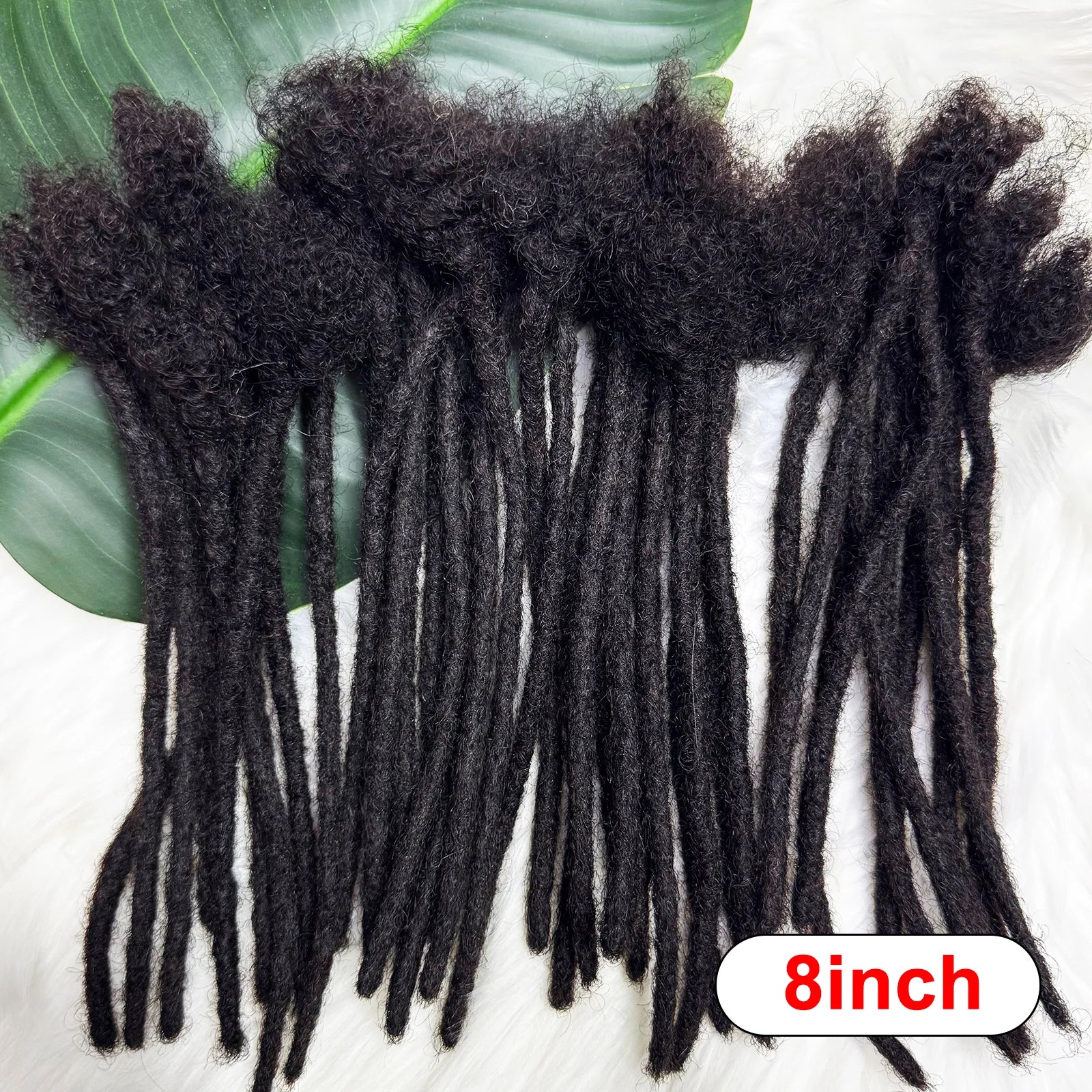 Human Hair Dreadlock Extension 0.6cm Width 4-20inch Real Human Hair Bulk Permanent Loc Extensions Wholesale for Men/Women
