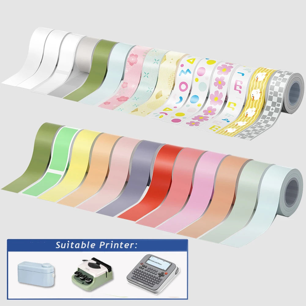 1Roll Adhesive Label Maker Paper for MAKEID M1/L1/E1 Mini/Mini HD Laminated Office Labeling Tape