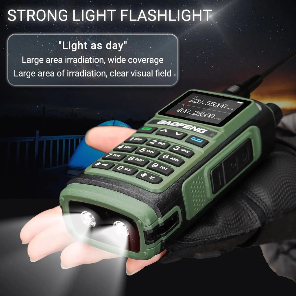 Baofeng UV 17 Pro Wireless Copy Frequency Walkie Talkie 16 KM Long Range Flashlight Type-C Charger Ham Radio UV 17 Pro L K5 5R