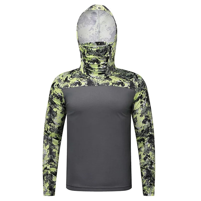 Summer Men's and Women's Sunscreen Fishing Clothes Loose big Size Thin Casual Quick Drying Ice Silk Camouflage Sunscreen Jacket