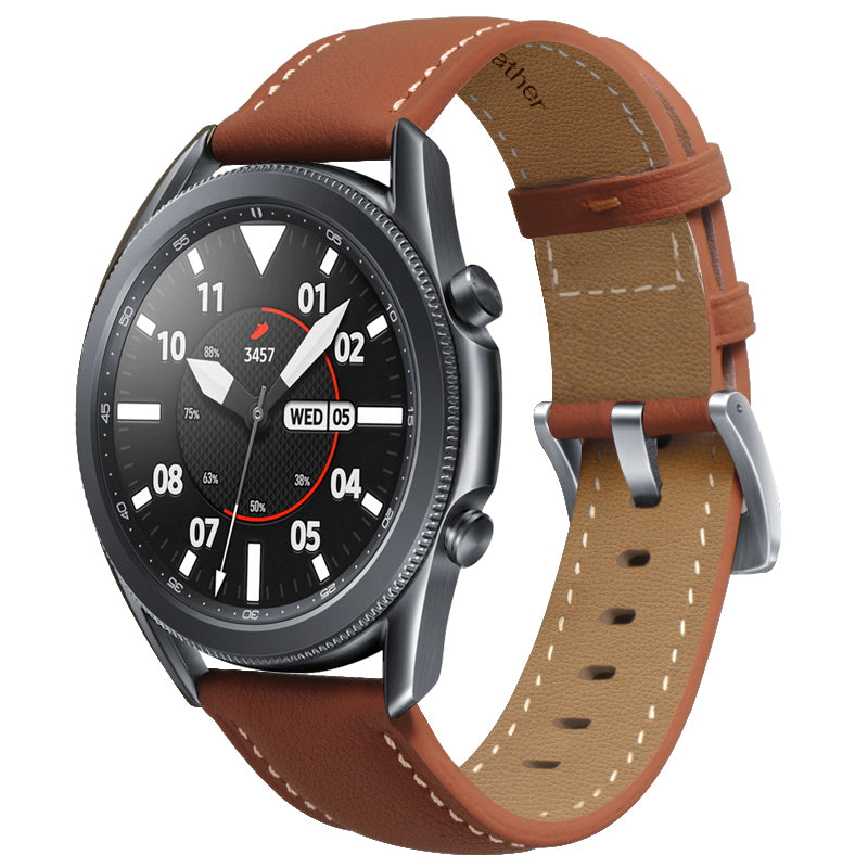 20mm Leather Strap for Samsung Galaxy Watch 3 41 45mm Active 2 Gear S3 22mm Bracelet For Huawei Watch GT2 46mm Replacement Band