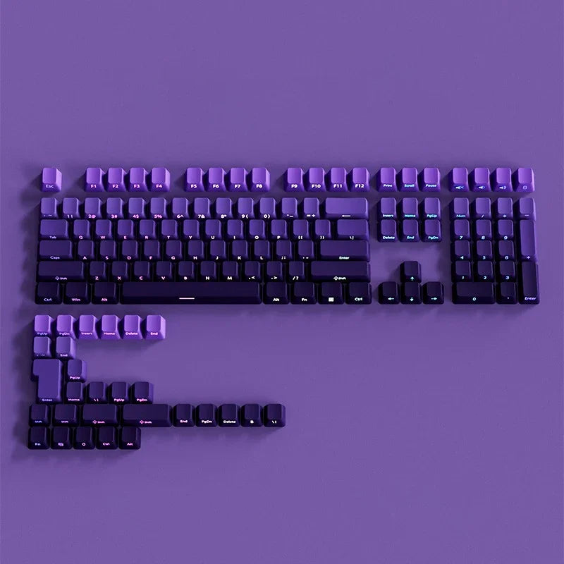 Gradient Keycaps 134 Keys OEM Profile PBT Double Shot Keycap For MX Switch Gaming Mechanical Keyboard Side Printed RGB Key Caps