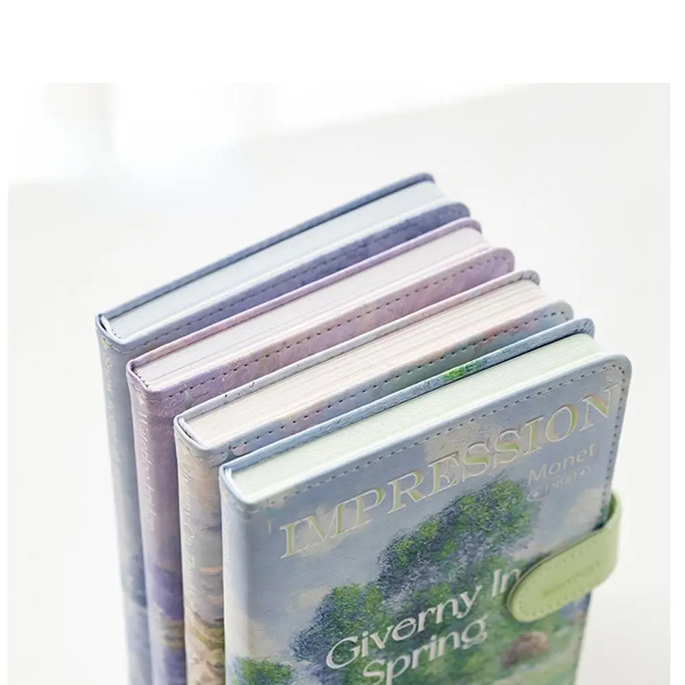 Office Supplies Oil Painting Landscape Magnetic Buckle School Stationery Scenery Notebook Handbook DIY Scrapbook Notepad
