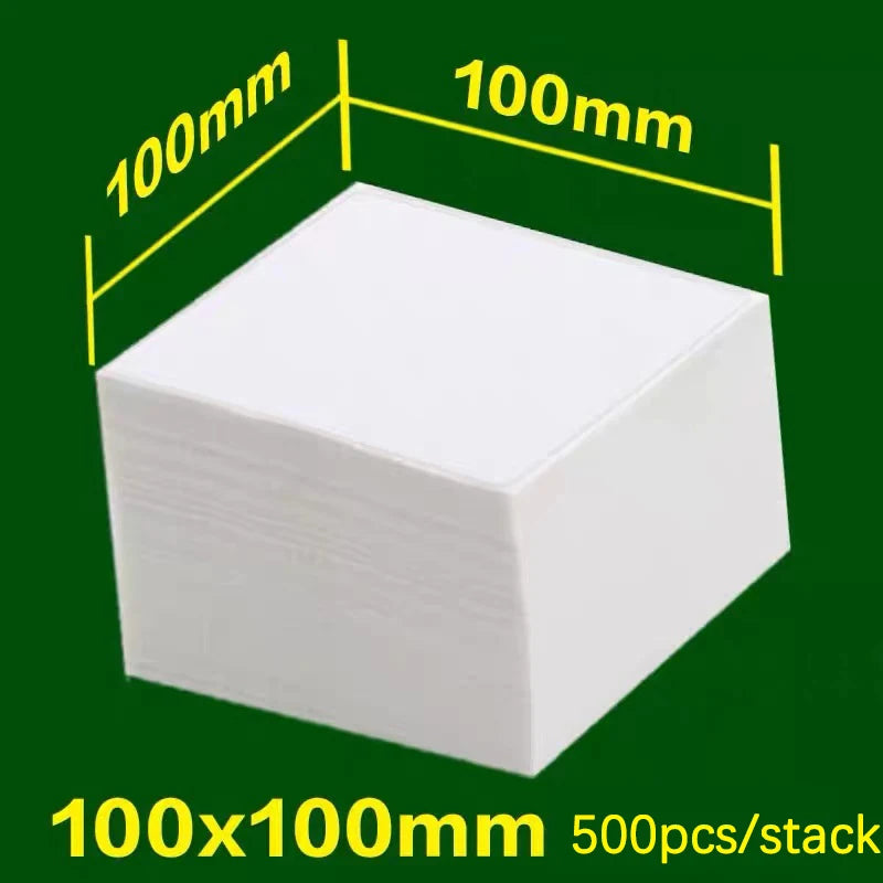 Thermal Paper Folded Thermal Shipping Label Shipping Barcode Sticker 100x100mm/100x150mm/76x130mm NO Carbon Band Required