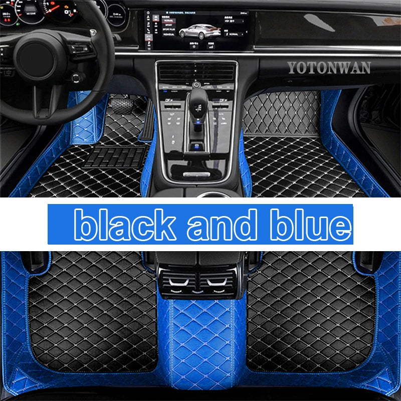 Car Floor Mats For Peugeot 206CC 206 CC T16 2000~2008 Leather Mat Carpets Rugs Protective Pad Set Interior Parts Car Accessories