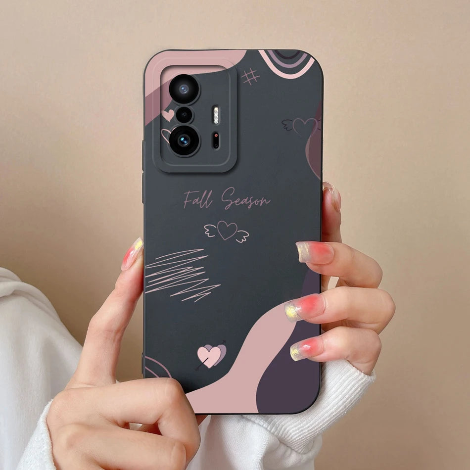 Love Heart Case For Xiaomi 11T Pro Back Cover Soft Liquid Silicone Full Protection Phone Covers For Xiaomi Mi 11t Pro 11 t Funda