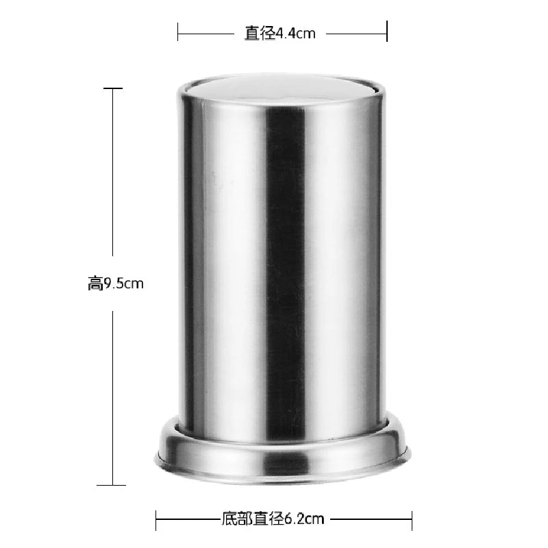 304 Stainless Steel Toothpick Holder Storage Box Press Bracket Automatic Spring Cover Cotton Swab Storage Box Home Decoration