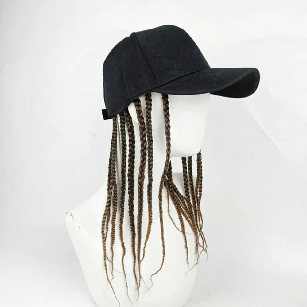 Baseball Cap Wig Hip Hop Hat Daily Wear Synthetic Wig Wig Hair Dreadlocks Cap Peaked Cap Dirty Hair Braid Sun Visor Hats