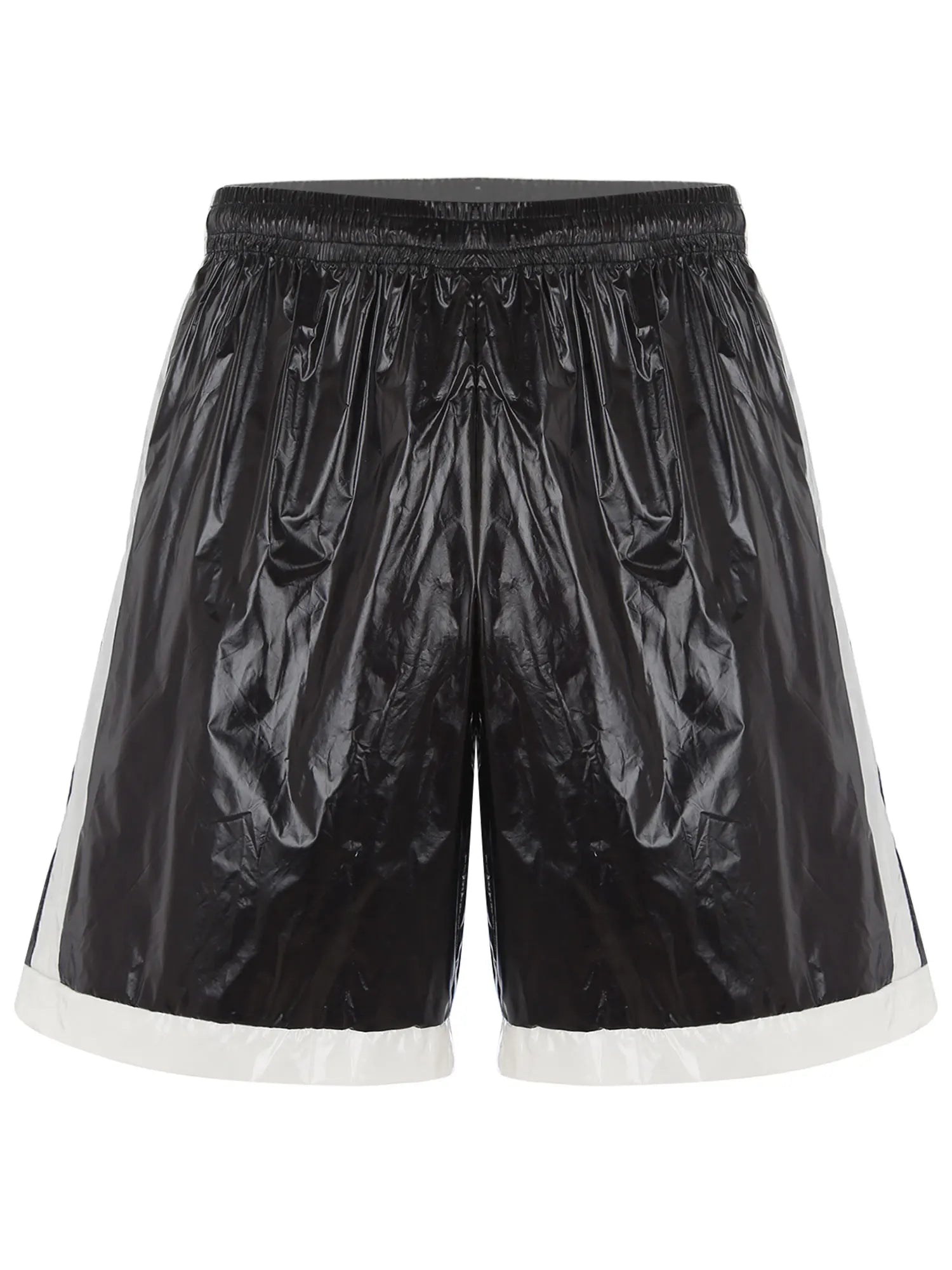 Swimwear Mens Swimming Trunks Wet Look Boxer Shorts Drawstring Elastic Waist Pockets Stripes Beach Sports Shorts Pajamas Costume