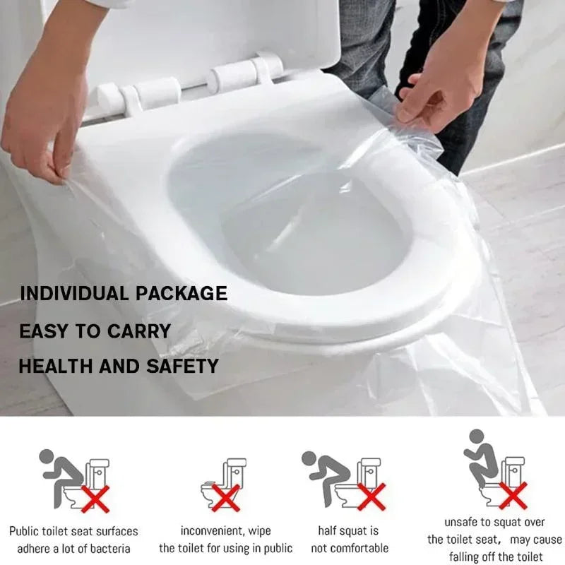 Toilet Seat Cover Toilet Lid for Bathroom Accessories Bowl Disposable Mat Protector Products Household Merchandises Home Garden
