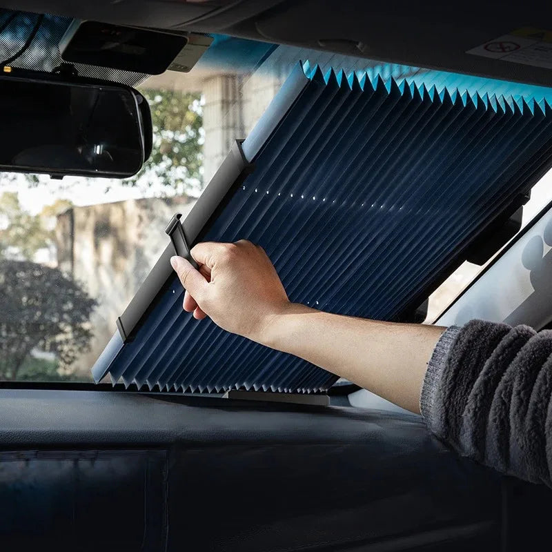 Car Sunscreen Front Block Automatic Folding Insulation Blinds