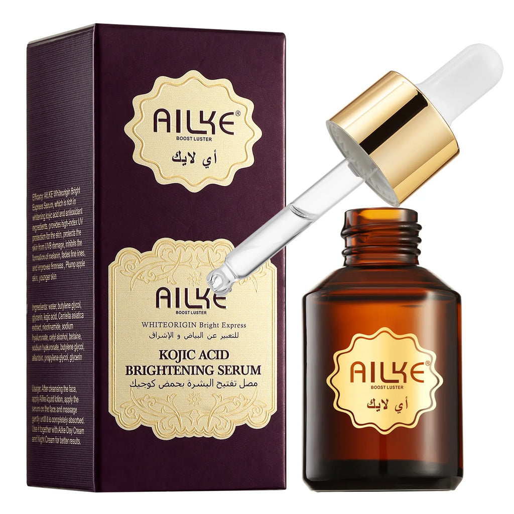 AILKE Kojic Acid Whitening Face Care Set, Remove Dark Spots, Freckles, Hyperpigmentation, Facial Skin Moisturizer for Women