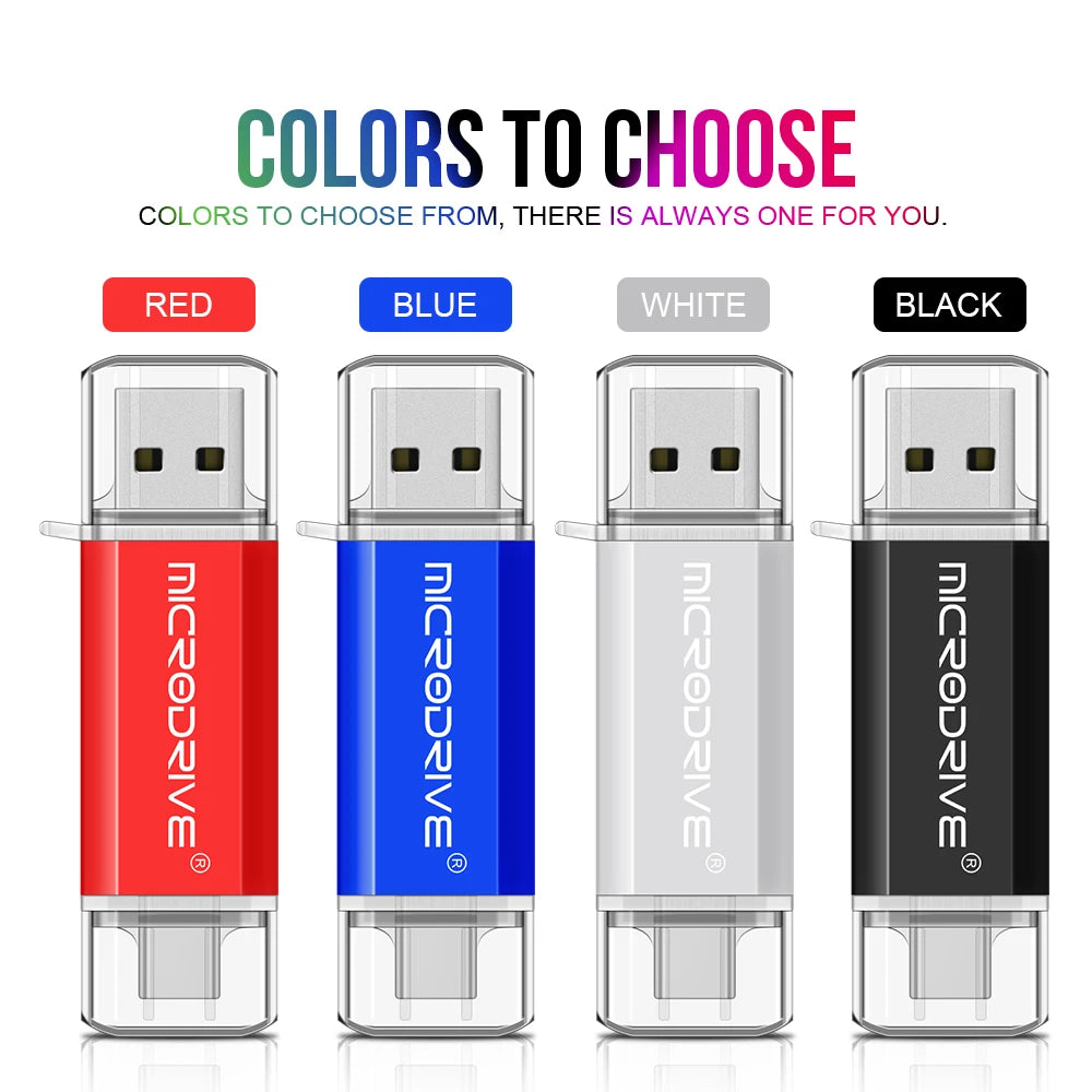 OTG  type c USB Flash drive cle Real capacity 8GB 16GB 32GB 64GB 128GB USB MICRO pendrive for smart phone