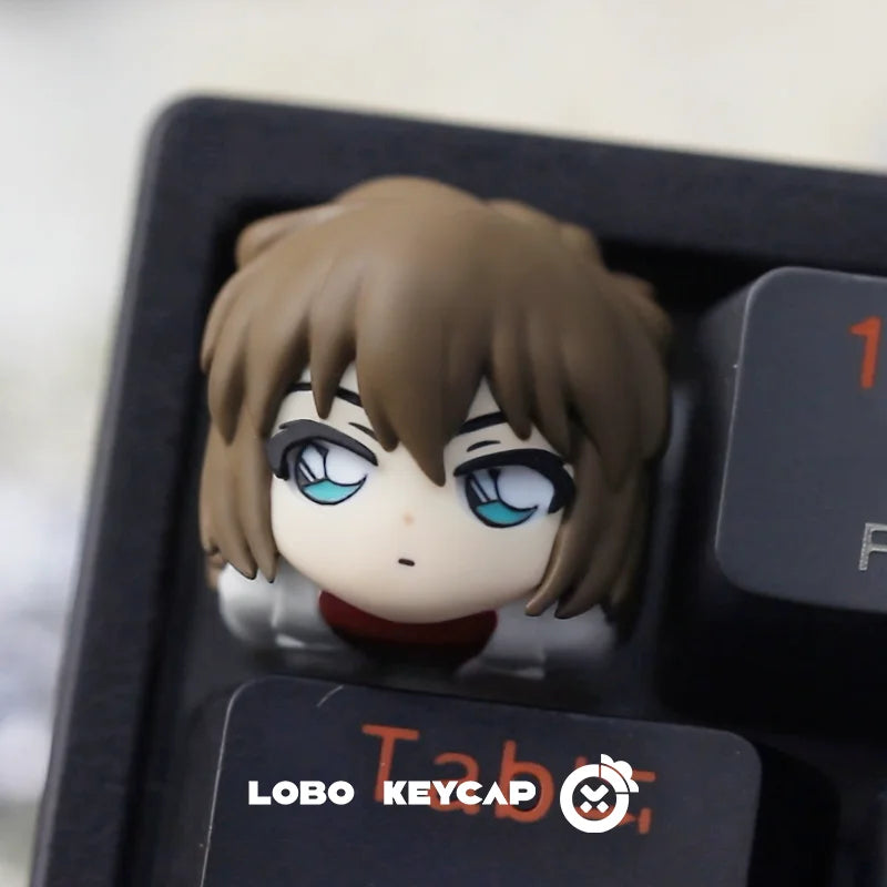 Detective Conan Anime Theme Keycaps 1pcs Conan Mouri Ran Anita Hailey Character Keycaps Personality Resin Mechanical Keycaps ESC