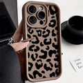 INS Leopard Print Phone Case For iPhone 11 13 12 14 15 16 Pro Max Funda iPhone XR XS Max X 7 8 Plus SE 2020 Silicone Soft Cover