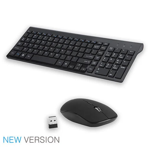 Jomaa Russian Spain Wireless Keyboard and Mouse Combo 2.4G Full Size Silent Button Keyboard Mouse Set for Laptop PC Computer