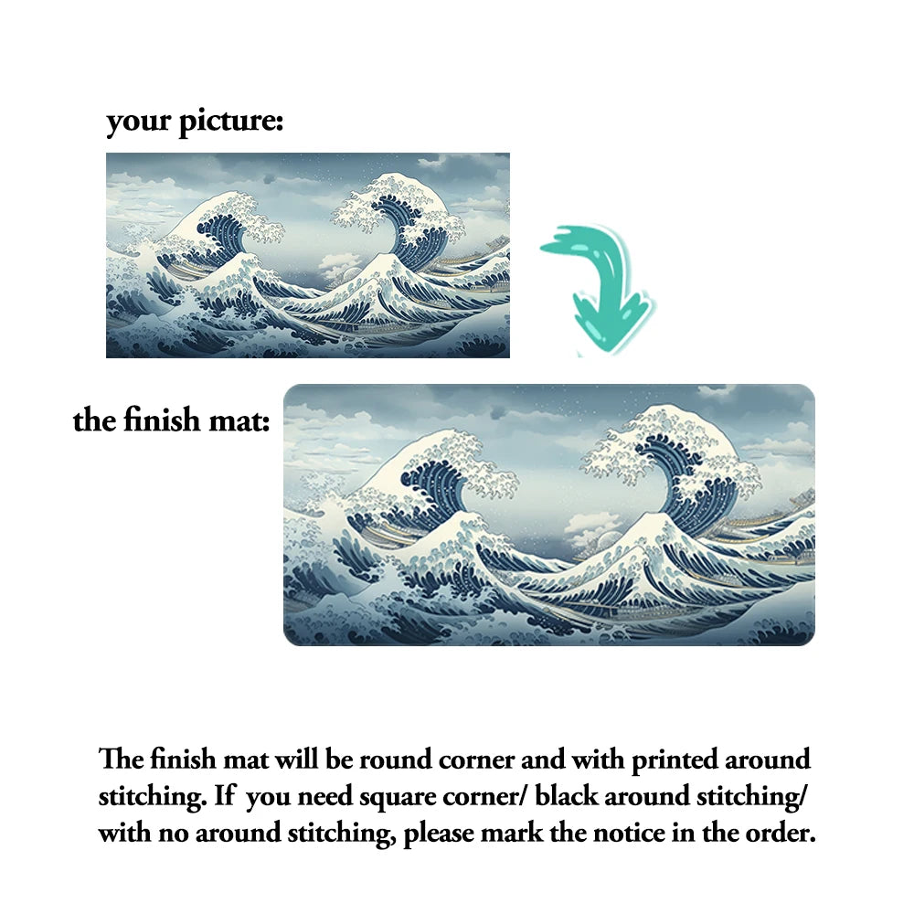 Waterproof Custom Printing Mousepad Non-slip Large Gaming Keyboard Mouse Pad Player Mat DIY Printing Mat Home Office Use