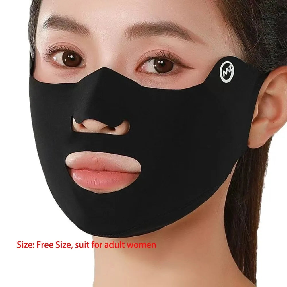 New Breathable Ice Silk Mask Washable Dustproof Sunscreen Mask Anti-UV Riding Face Mask Protect The Corners of The Eyes