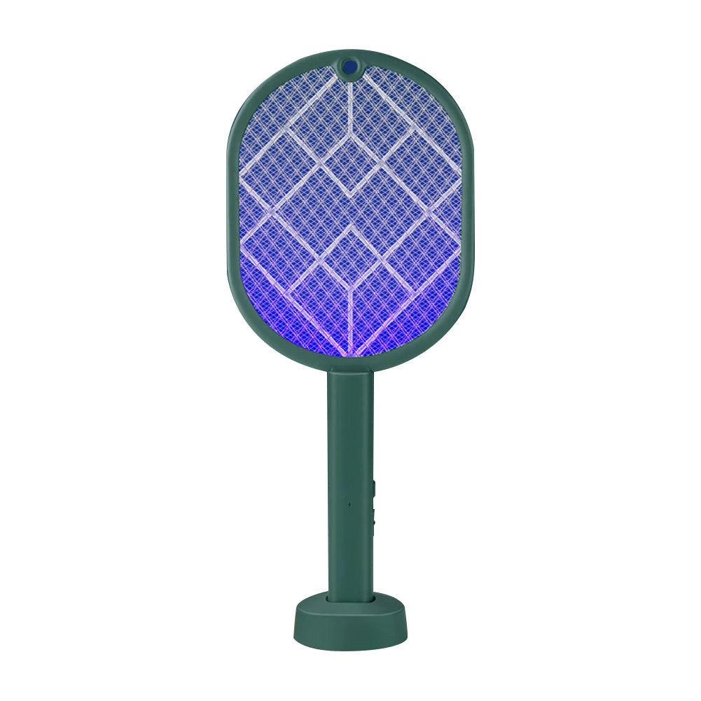 Electric Mosquito Racket 2-in-1 Fly Swatter Trap Electric Mosquito Swatter USB Rechargeable Mosquito Racket Fly Zapper For Home