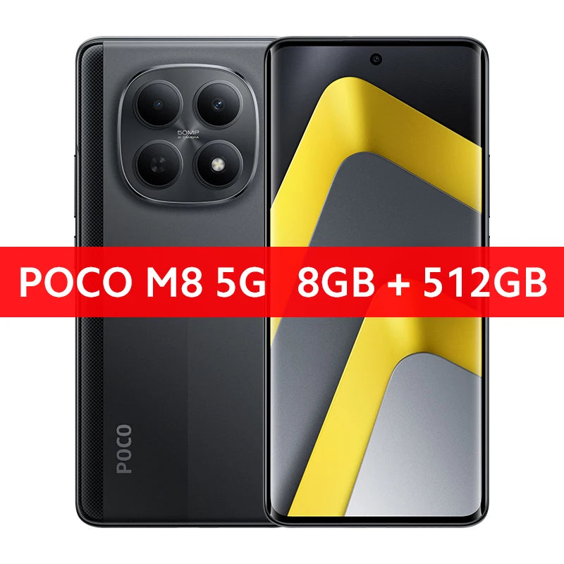 Global version POCO M8 Snapdragon® 6 Gen3 NFC 6.77" Flow AMOLED display 50MP main camera smartphone 45W turbo charging 5520mAh