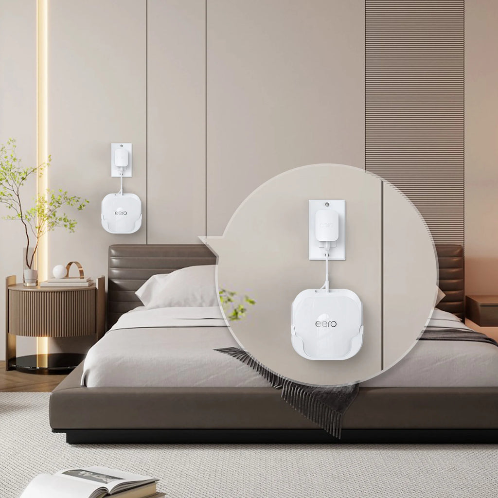 EDUP HY-WT1218 2PCS Eero7 Wi-Fi 7 Wall-Mount Bracket Easy Setup Custom Fit for Eero7 Systems Precision Engineered Secure Hold