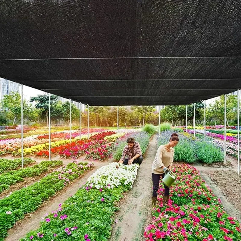 2x2m/2x4m Black Sun Shade Net Beige Shading Net UV Protection Plant Shed Outdoor Sunshade Mesh HDPE Sunscreen Fabric Sunshade