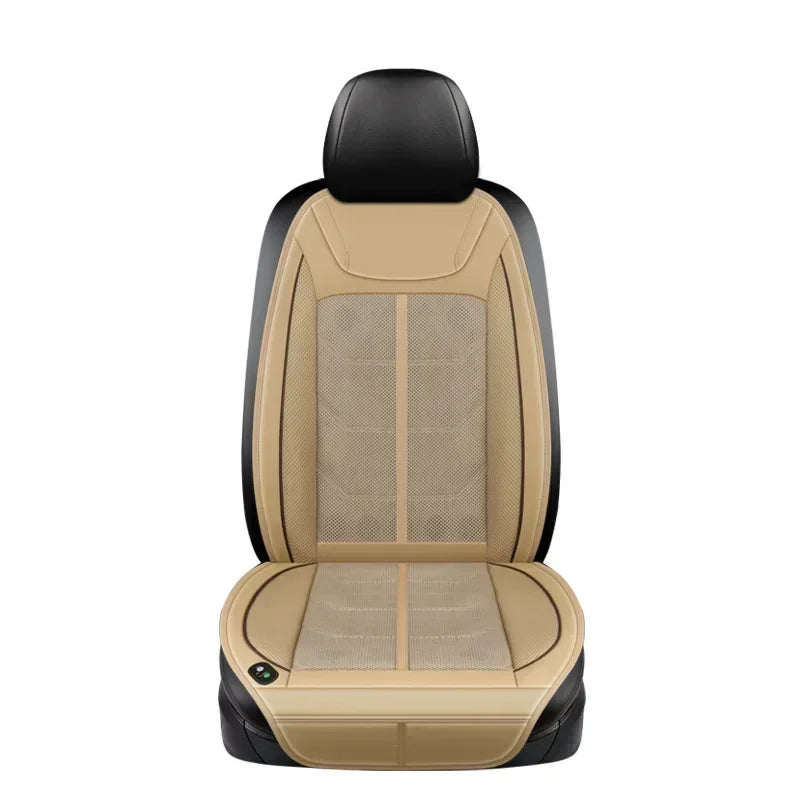 New Ventilated 12V 24V Cooling Car Seat Cushion Air Conditioned Heat Dissipation Ice Silk Pad Universal For Cars SUVs Trucks