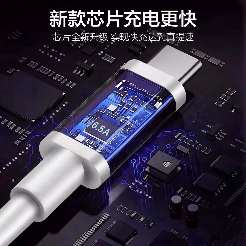 OPPO 80W 67W 65W 33W SuperVOOC 6.5A USB C Cbale Fast Charging Line Cord 100CM For OPPO Reno 12 11 10 9 Pro Find X2 X3 X5 X6 Pro