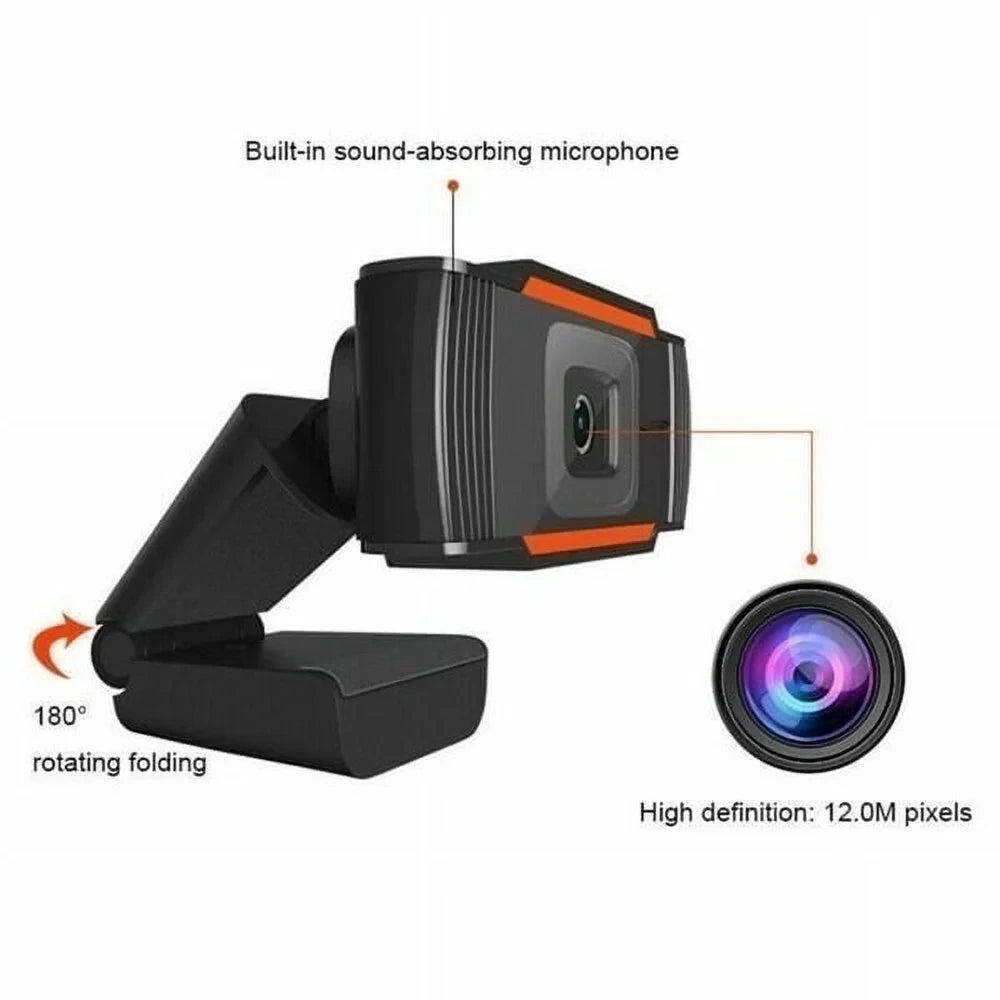 2K 1080P Full HD Computer Web Camera PC Webcam with Microphone USB Plug Autofocus for  Live Video Call Living Conference Camera