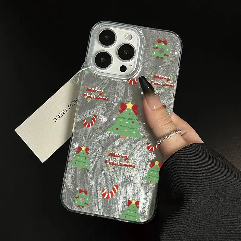 Christmas Tree Phone Case for iPhone 17 Pro 16 16e 15 14 13 12 11 Pro Max iphone Air Shockproof Bumper Cover Funda