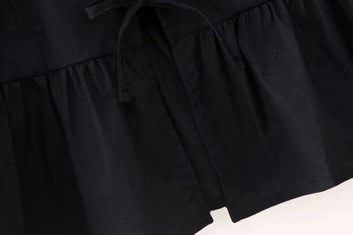 HH Women Causal O Neck Short Puff Sleeve Shirt Sweet White Bow Lace Up Tops 2024 New Fashion Chic Female Streetwear Blouse