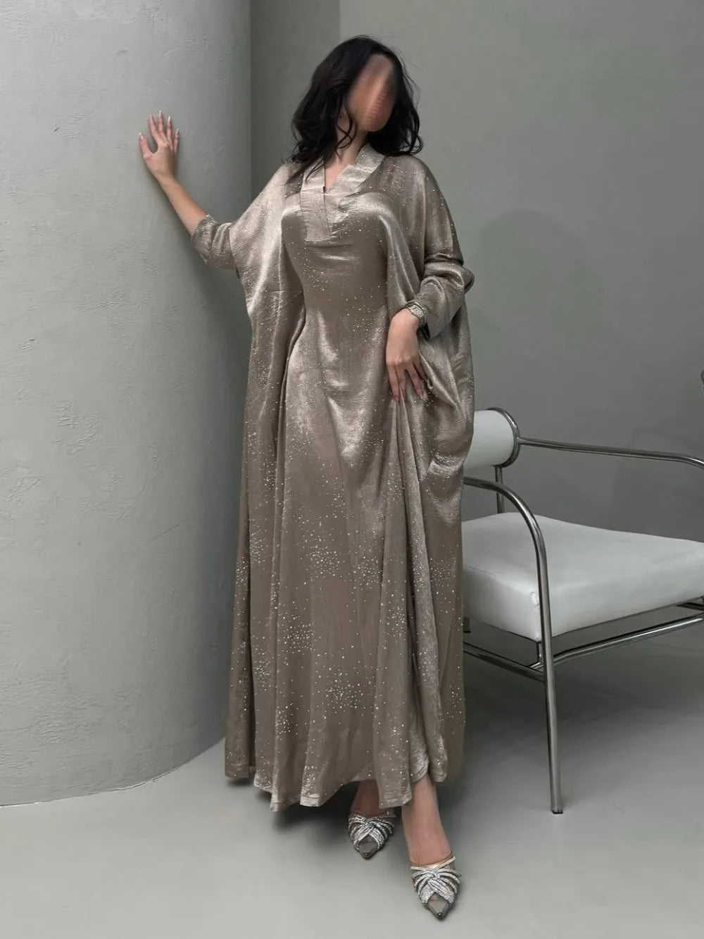 Eid Muslim Abaya Women Diamond Dress Party Night Ramadan Arab Dubai Dresses Kaftan Vestidos Largos Long Robe Jalabiya 2025