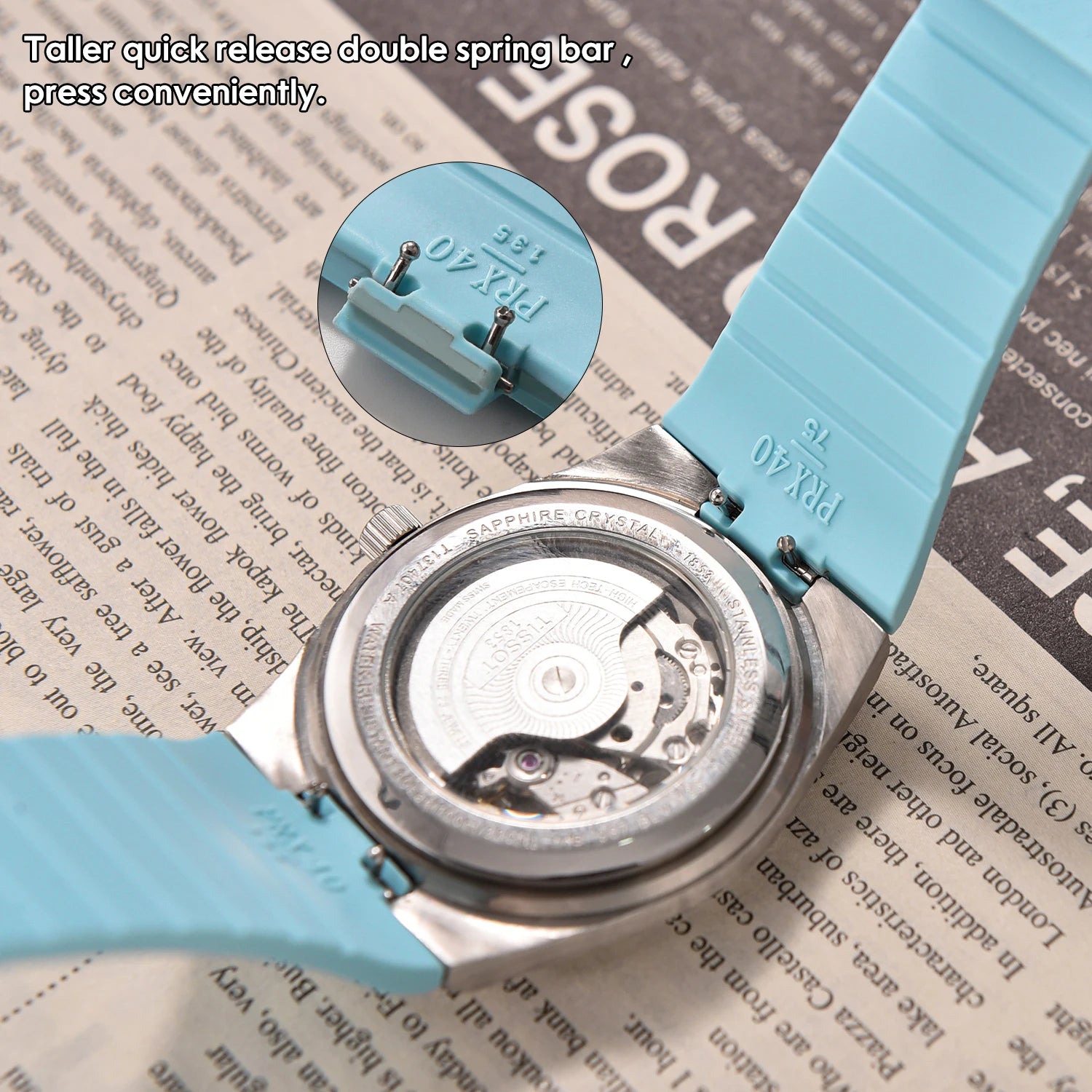 12mm Quick Release Silicone Strap For Tissot PRX T137.407/T137.410 Super Player 40mm Men Convex Rubber Durable Belts Watch Bands