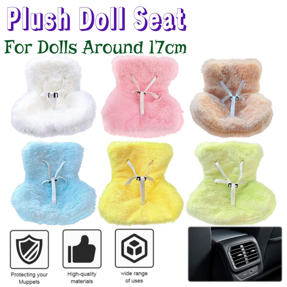 Car Ventilation Safety Seat Plush Safety Seat Car Air Outlet Decoration Doll Safety Seat Car Interior Decoration for 17cm Dolls