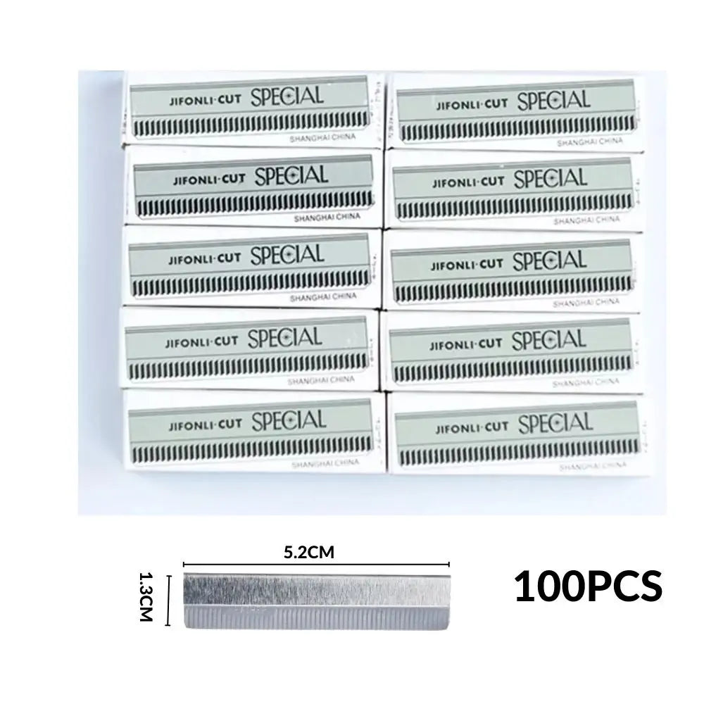 Microblading Eyebrow Knives 50/100pcs Stainless Steel Eyebrow Trimmer Razor Blade for Permanent Makeup Brow Tattoo Beauty Tool
