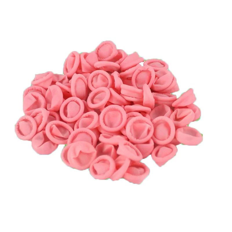 200PCS Disposable Color Finger Cots Disposable Latex Finger Cots Beauty Embroidery Dirt Isolation Cleaning Hygiene Multi-Purpose