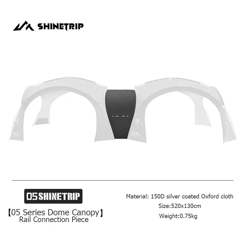 ShineTrip Outdoor Silver Coated Canopy Rainproof And Sunscreen Self-driving PU3000MM Waterproof Camping Sunshade Tent Dome
