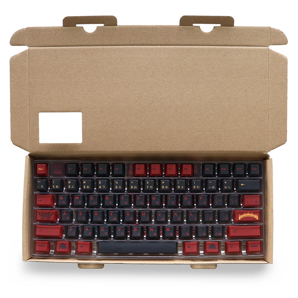 GMK Higanbana Cherry Profile Keycaps PBT 129 Keys Five Side Dye-Sub Keycaps for 61/64/87/104/108 Mx Switch Mechanical Keyboard