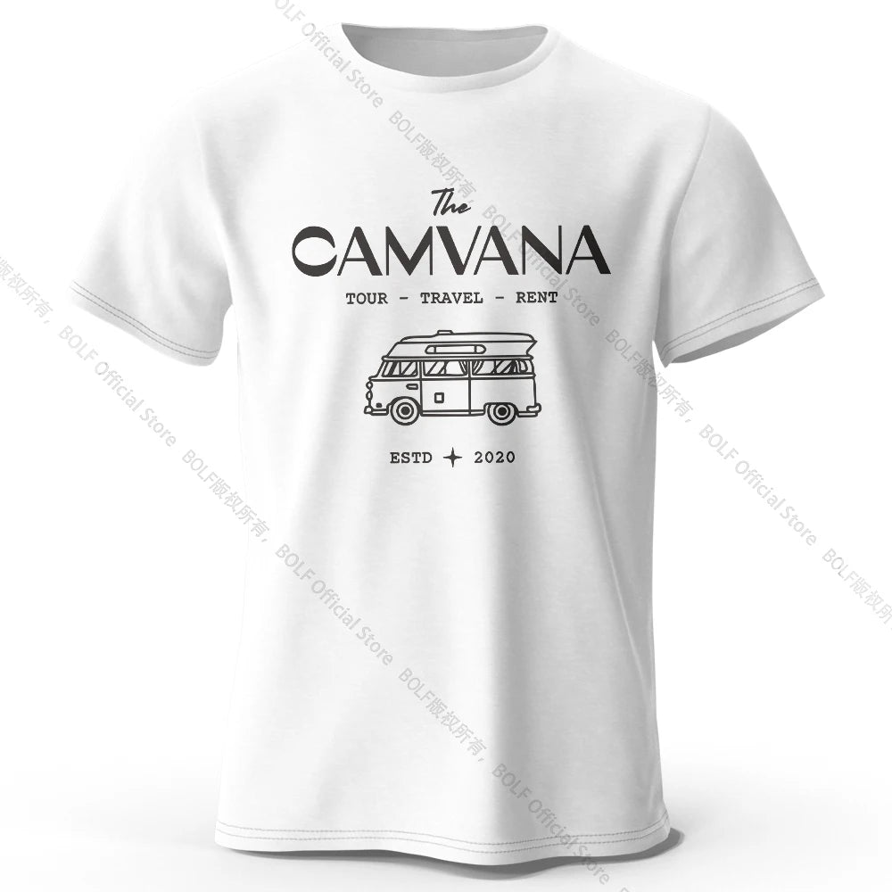 The Camvana Printed T-Shirt 100% Cotton Oversized Abstract Graphic Tees for Men Women Summer Tops Y2K Streetwear