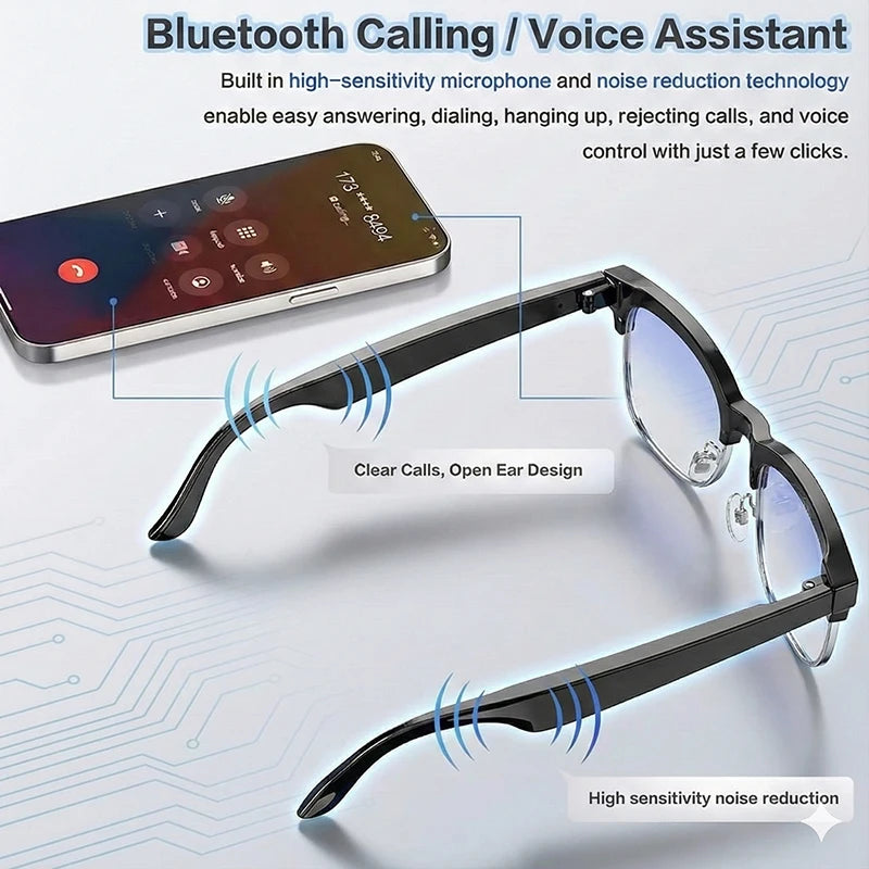 2026 New AI Smart Glasses 4K 8MP HD Camera Video 1080P 100+ Languages Translation WiFi Sunglasses Bluetooth Call Music Men Women