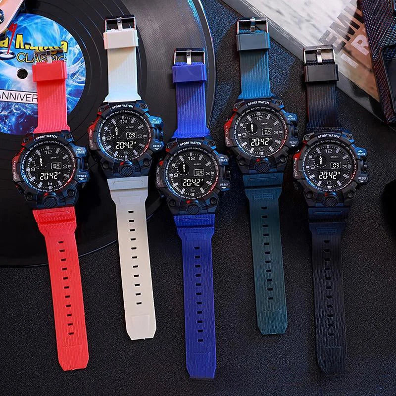 Sports Watch Men's LED Digital Watches Multifunction Military Clock Big Dial Waterproof Fitness Electronic Watch For Man