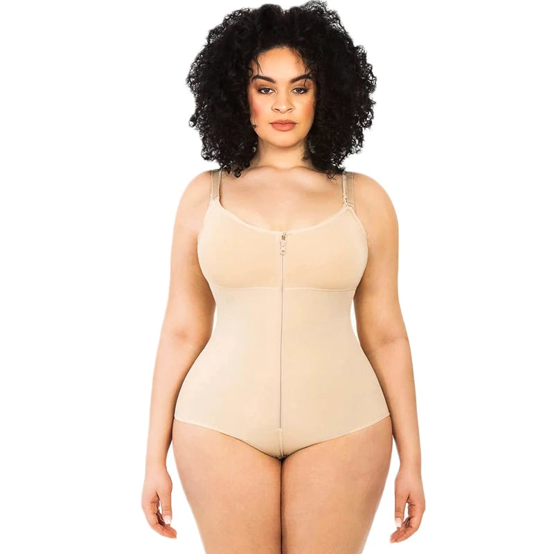 Hiphugger Body Shaper with Bra | Butt Lifter Tummy Control  Fit Everyday Front Zip Sculpting Shapewear Panty
