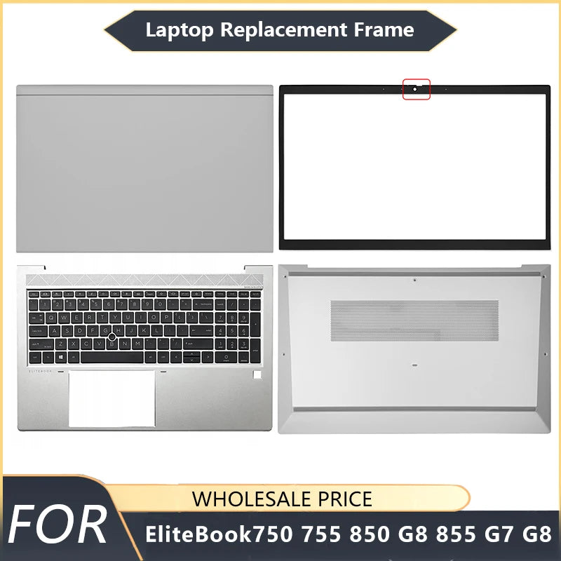 NEW For HP EliteBook750 755 850 G8 855 G7 Laptop LCD Back Cover Front Bezel Palmrest Bottom Case Laptop Frames keyboard