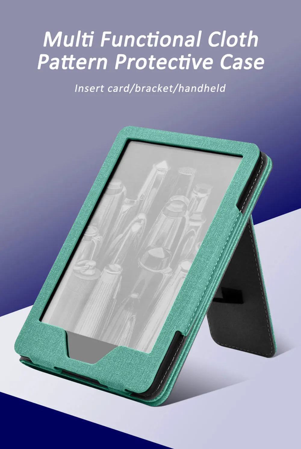 Leather Protective Case Cover for Kindle Paper White 5/6 M2L3EK/M2L4EK/SA568B 6.8"/7" Bracket Handheld Card Holder 11/12th
