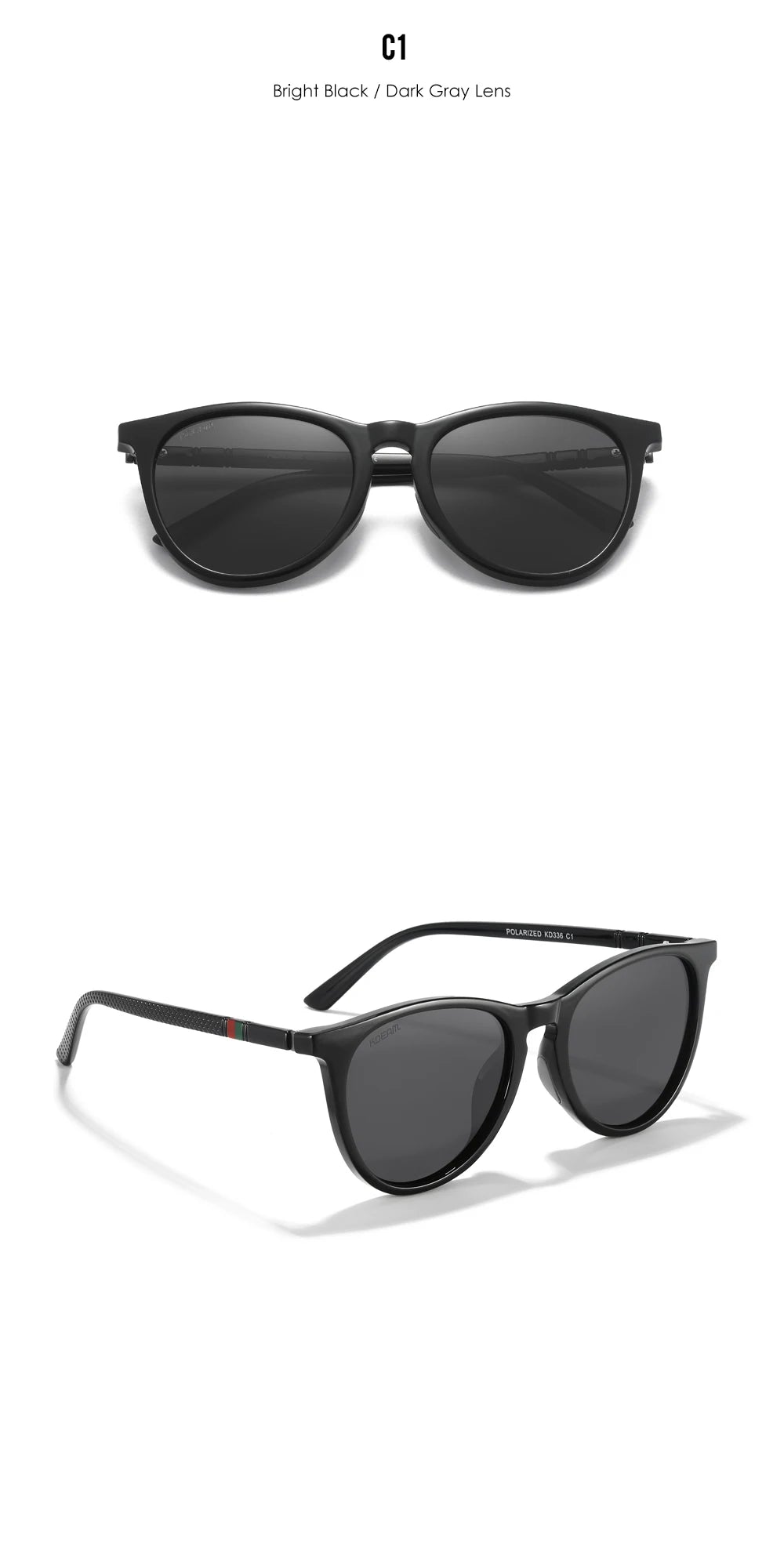 KDEAM Women's Vintage Sunglasses Polarized And Photochromic Lenses Sunscreen Sunglasses Female For Traveling Driving Hiking