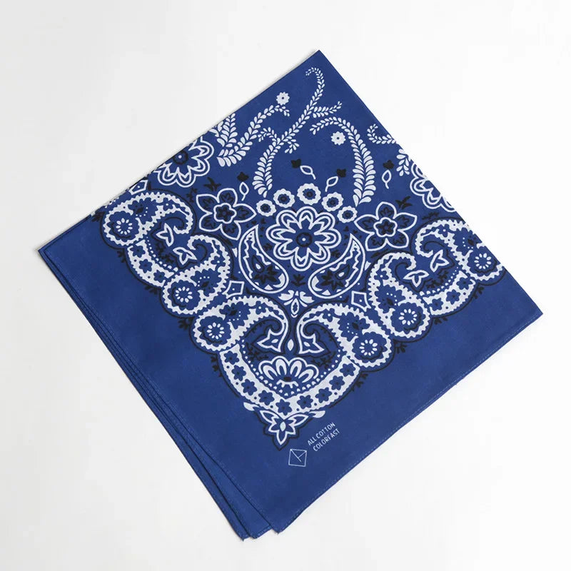Hip Hop Kerchief Bohemian Print Bandana Paisley Pattern Headbands Outdoor Unisex Headband Wrist Wraps Face Mask Handkerchief