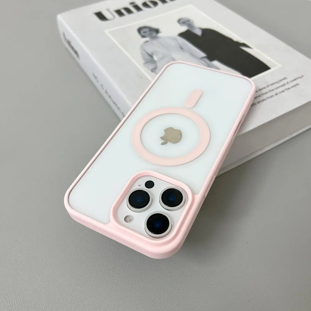 Luxury Original for Magsafe Transparent Phone Case For iPhone 16 Plus 15 ProMax 14 13 12 11 Mini Magnetic Protective Clear Cover